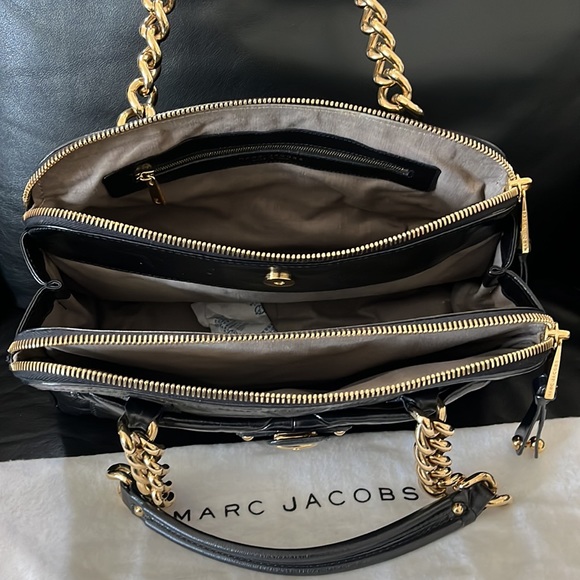 Marc Jacobs INES Leather Made In Italy Satchel Handbag - Picture 7 of 11
